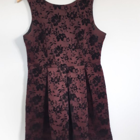 Fit and flare dress, velvet details - Picture 5 of 7